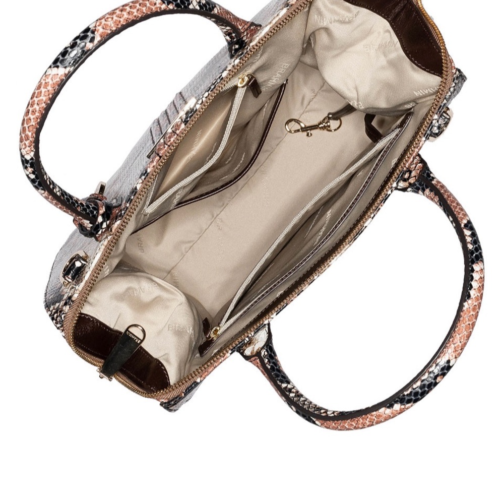 Brahmin Caroline Tea Rose Elvira Satchel._3